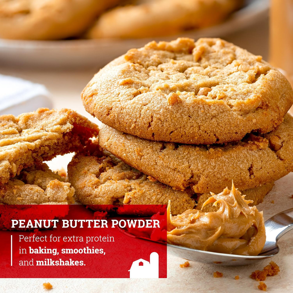 Hoosier Hill Farm Peanut Butter Powder, 1Lb (Pack Of 1), No Additives, 100% Peanut Powder, 8G Of Protein Per Serving