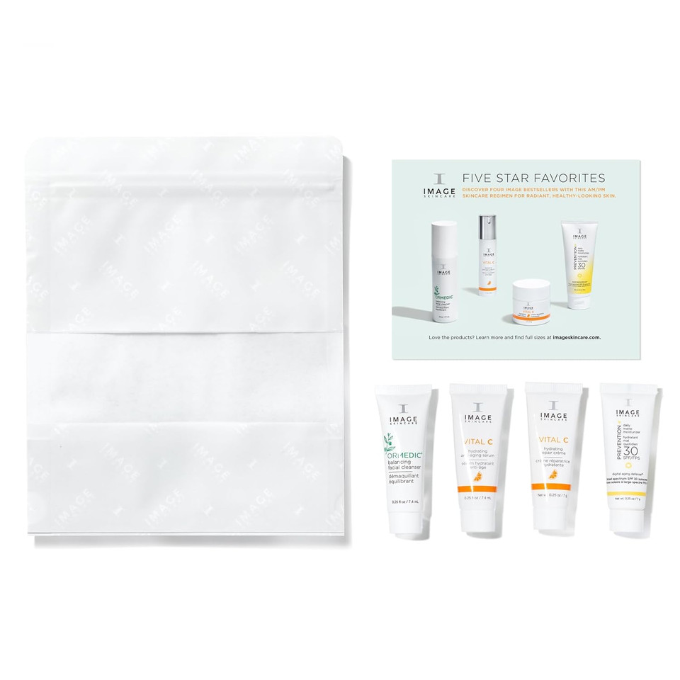 Image Skincare, Four Star Favorites Introductory Skin Care 4 Step Regimen Set For Brighter, Healthier Looking Skin, Discovery Size