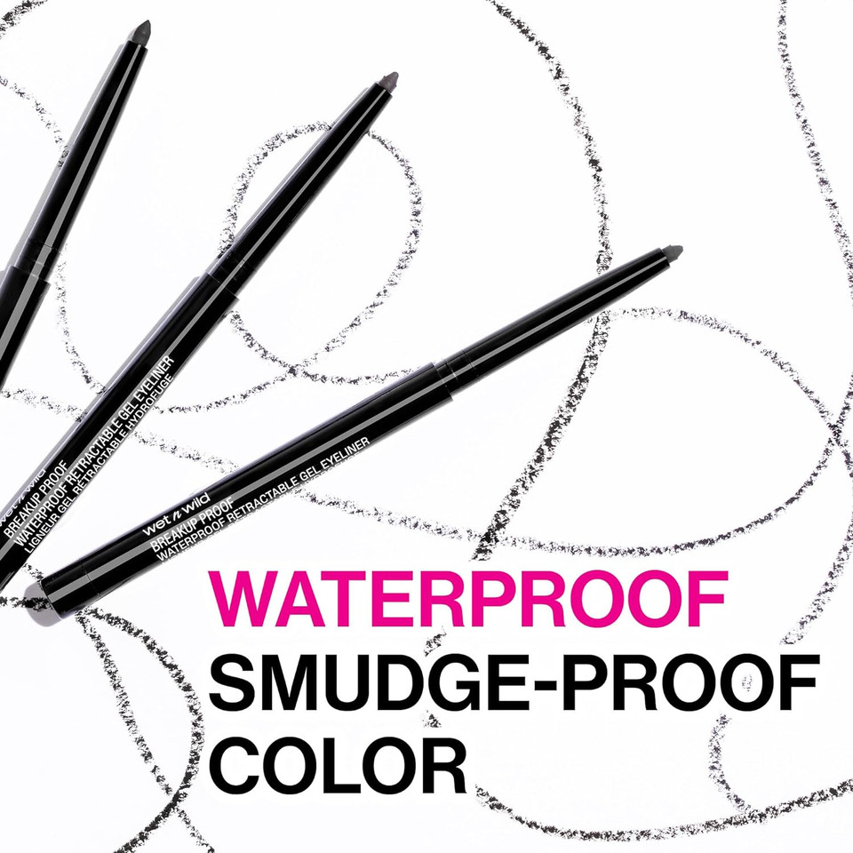 Wet N Wild Breakup Proof Waterproof Retractable Gel Eyeliner Charcoalcharcoal0.008 Ounce (Pack Of 1)
