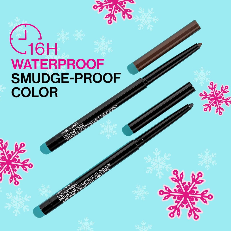 Wet N Wild The Wild List Breakup Proof Liner Duo | Blackest Black & Brown | Holiday Gift Set | Stocking Stuffers