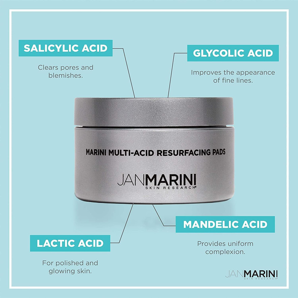 Jan Marini Skin Research Marini Multi-Acid Resurfacing Pads - At Home Peel - 30 Pads