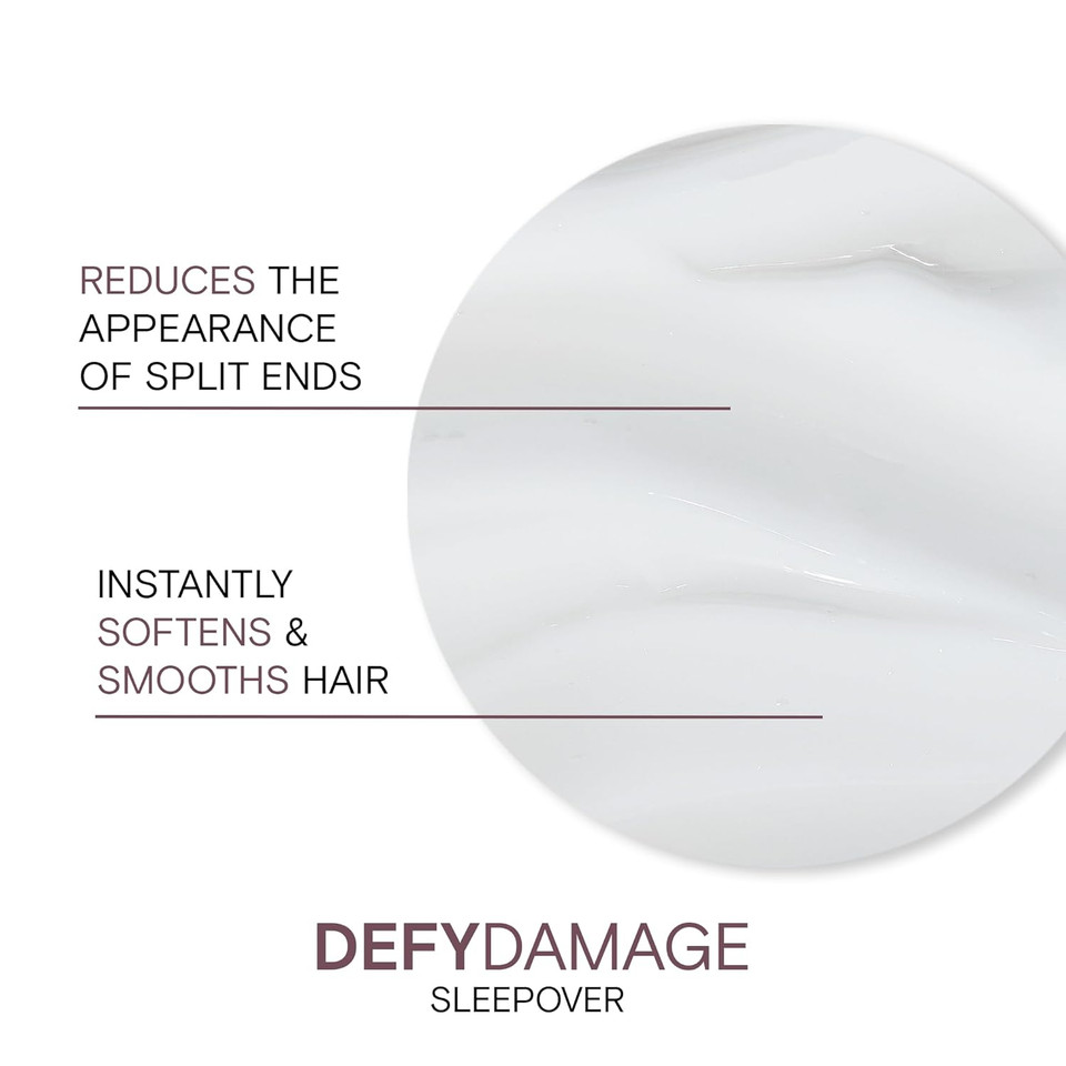 Joico Defy Damage Sleepover Overnight Nourishing Treatment | Instantly Softens & Smooths | Strengthen Bonds | Reduce Breakage & Split Ends | No Rinse Formula | With Arginine & Keratin