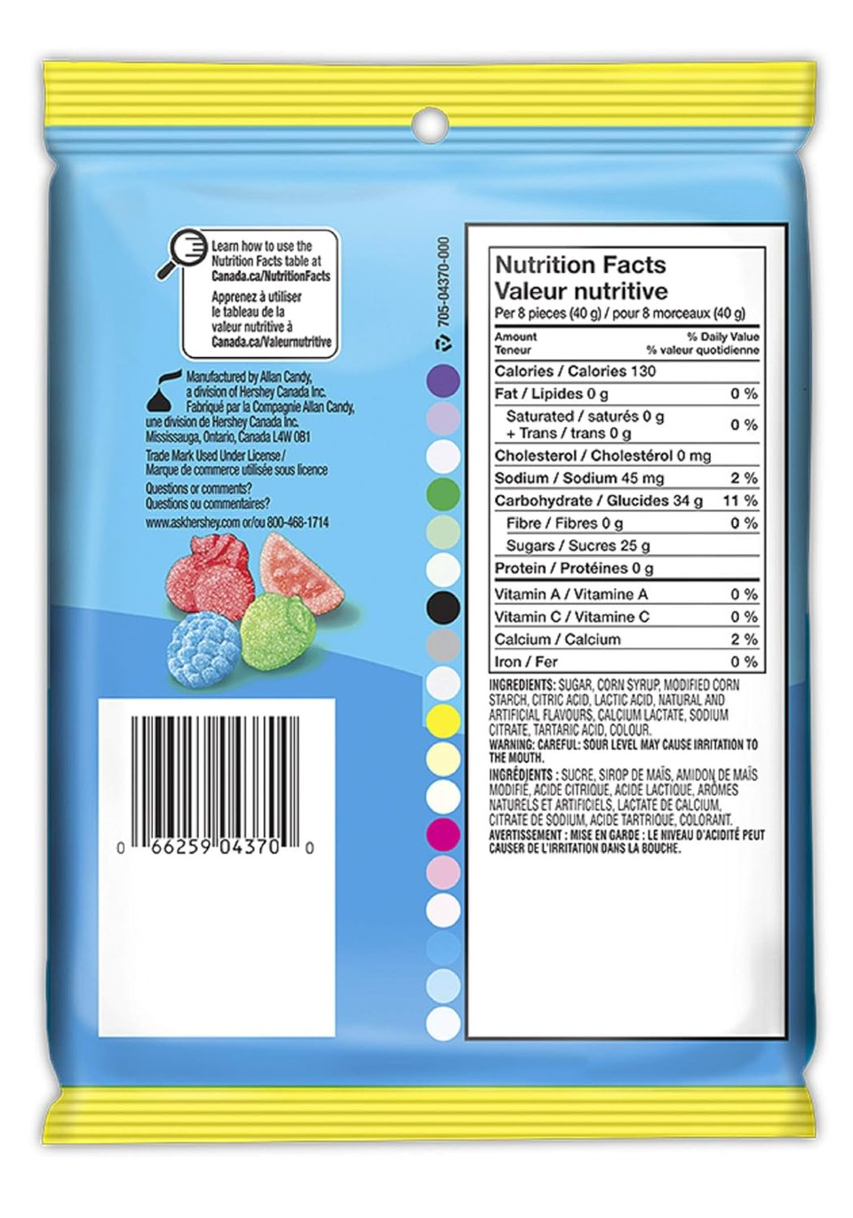 Jolly Rancher Fruity Sour Chewy Candy, 182G/ 6.4 Oz., {Imported From Canada}