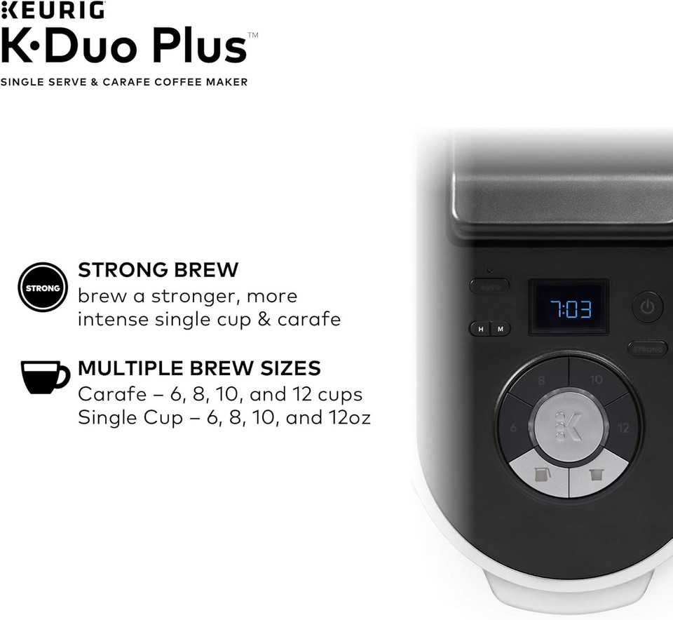 Keurig K-Duo Plus Coffee Maker, Single Serve K-Cup Pod And 12 Cup Carafe Brewer, With Green Mountain Favorites Collection K-Cup Pods, 40 Count