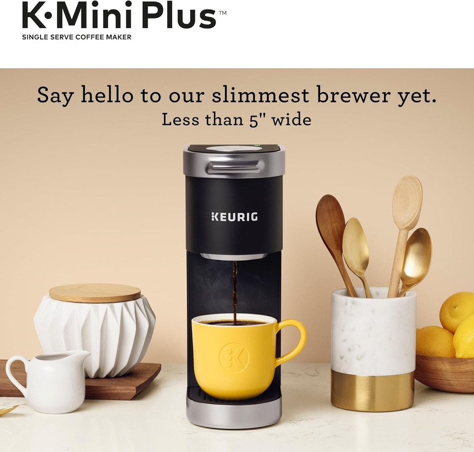 Keurig K-Mini Plus Single Serve Coffee Maker With Donut Shop Coffee Pods, 32 Count