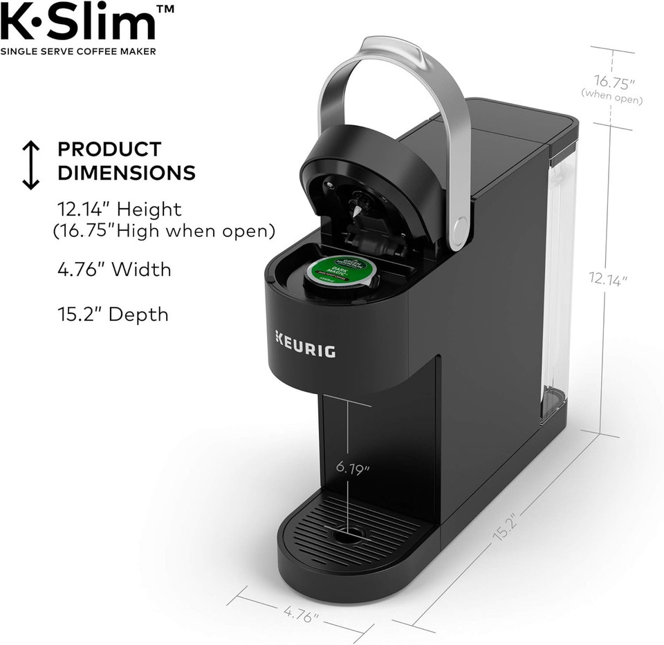 Keurig K-Slim Coffee Maker With Caribou 40 Count Variety Pack Coffee Pods