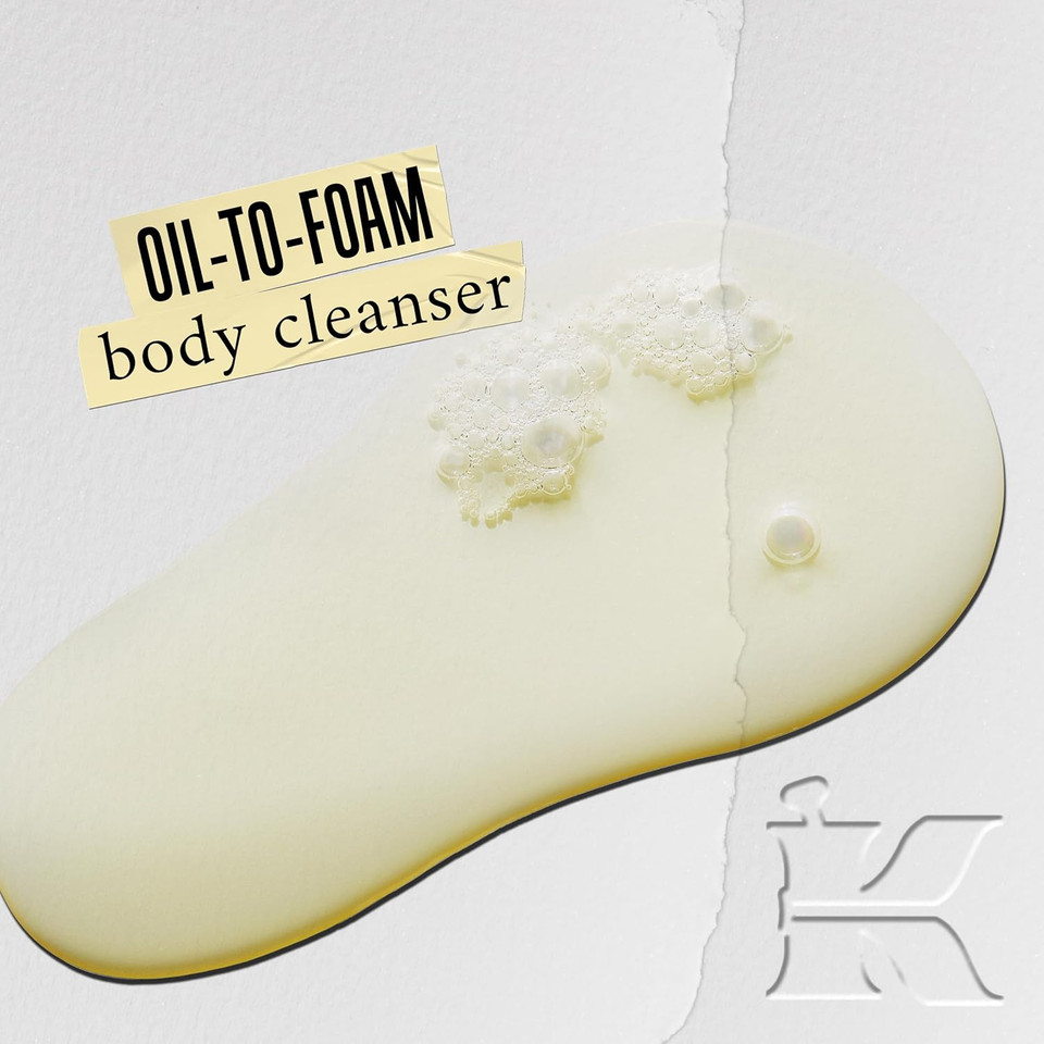 Kiehl'S Creme De Corps Smoothing Oil-To-Foam Body Cleanser, Moisturizing Body Wash For Smooth & Supple Skin, With Castor Oil & Grape Seed Oil, All Skin Types, Vanilla & Almond Scent - 8.4 Fl Oz