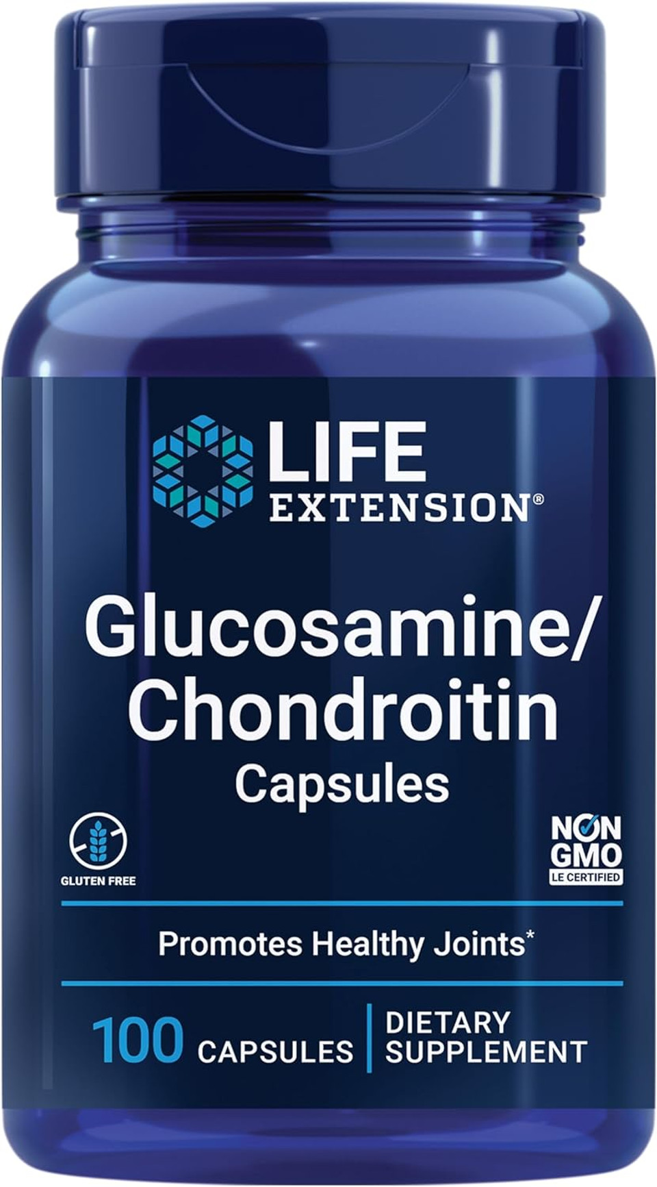 Life Extension Glucosamine/Chondroitin Capsules For Healthy Joints And Cartilage, Non-Gmo, Gluten-Free, 100 Capsules