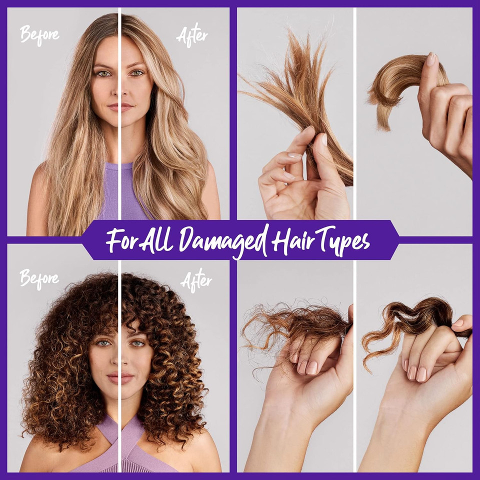 Marc Anthony Repairing Shampoo, Repair Bond +Rescuplex - Repairs, Strengthens & Maintains Bonds Within Hair - Eliminates Frizz, Flyaways & Reduce Breakage - Dry & Damaged, Professional Treatment