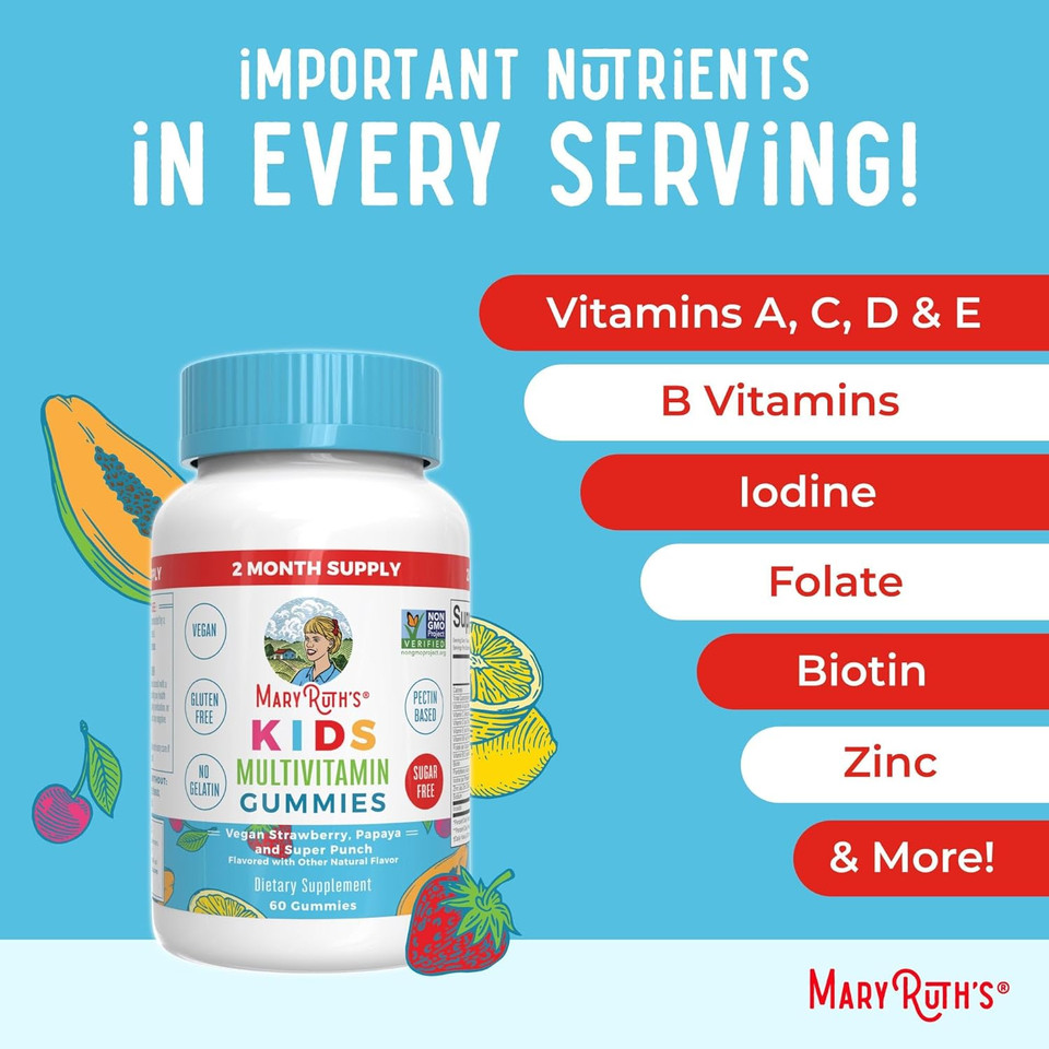 Maryruth'S Multivitamin And Probiotic Gummies (Strawberry) For Kids | Clean Label Project Verifiedã¢Â® | Vitamins For Gut Health, Immunity, & Overall Wellness | Vegan, Non-Gmo, Gluten Free