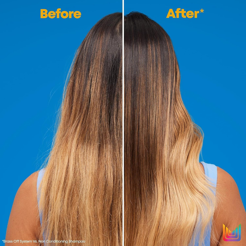 Matrix Brass Off Blue Shampoo And Pigmented Conditioner Set | Removes Brassy Orange Undertones | Toning Conditioner For Lightened Brunettes | For Color Treated Hair | Premium Salon Conditioner | Vegan Matrix Brass Off Blue Shampoo And Pigmented Conditioner Set | Removes Brassy Orange Undertones | Toning Conditioner For Lightened Brunettes | For Color Treated Hair | Premium Salon Conditioner | Vegan