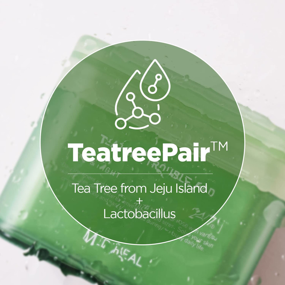 Mediheal Teatree Toner Pad To Calm Sensitive & Derma Clear Madecassoside Blemish Spot Patch (44 Count)