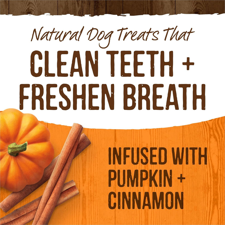 Merrick Fresh Kisses Natural Dental Chews, Treats Infused With Pumpkin And Cinnamon For Tiny Dogs 5-15 Lbs - 2 Lb. Box