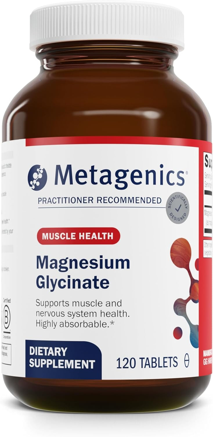 Metagenics Essential Wellness Duo: D3 5,000 + K - Immune Support, Bone And Heart Health - 60 Softgels & Highly Absorbable Magnesium Glycinate For Muscles And Nervous System Support - 120 Tablets