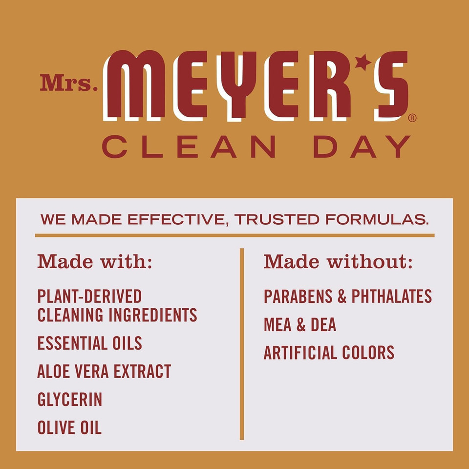 Mrs. Meyer'S Clean Day Hand Soap, Made With Essential Oils, Apple Cider, 12.5 Fl Oz (Pack Of 3)