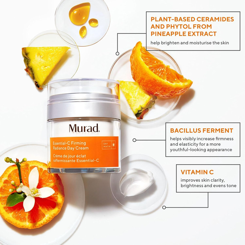 Murad Essential-C Firming Radiance Day Cream - Vitamin C Face Cream, Brightening And Firming Face Lotion For Day Use - 1.7 Fl Oz