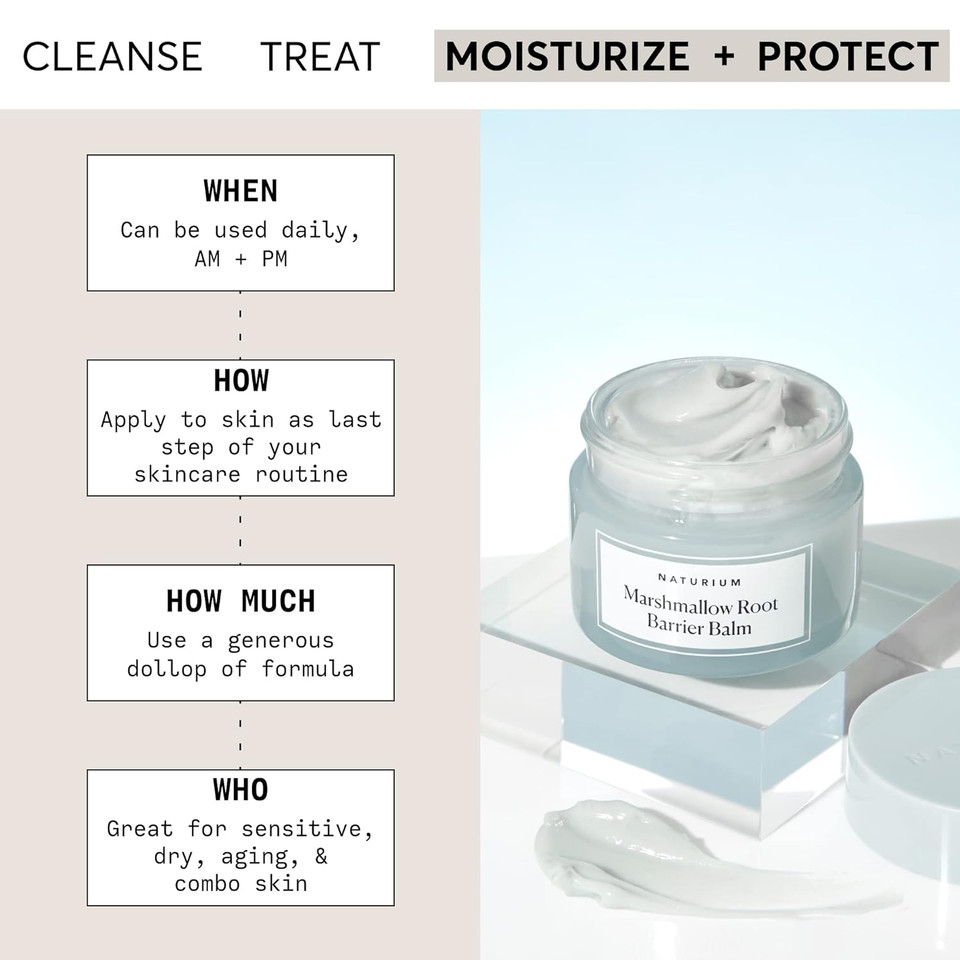 Naturium Marshmallow Root Barrier Balm, Face Balm Moisturizer For Hydrating Skin, 1.7 Oz Naturium Marshmallow Root Barrier Balm, Face Balm Moisturizer For Hydrating Skin, 1.7 Oz