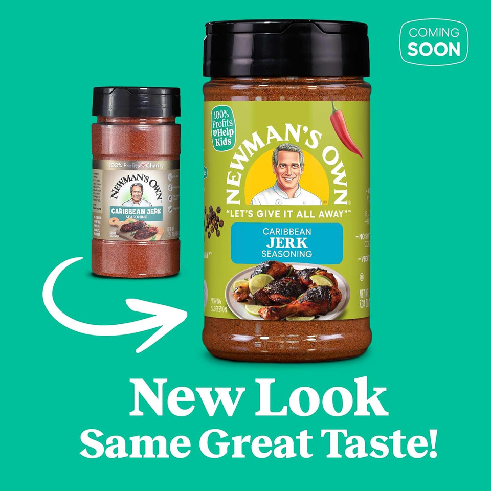 Newman'S Own Caribbean Jerk Seasoning; Perfect Spices For Cooking Chicken, Beef, Fish, And Oxtail; No Msg, Gluten Free; Kosher; 7.34 Oz. Bottle