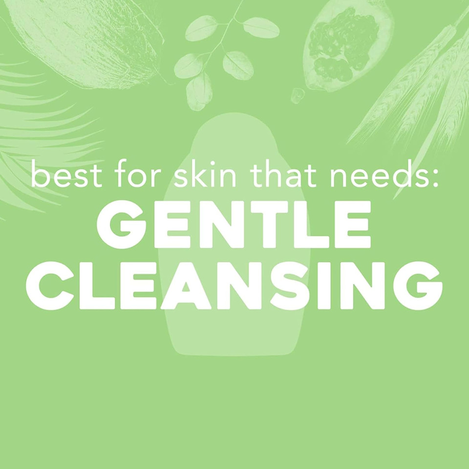Ogx Sensitive + Pink Sea Salt & Rosewater Sulfate-Free Soothing Body Scrub With Healing Rose Quartz, Gentle Exfoliating Daily Body Wash To Soften & Smooth Skin, 19.5 Fl Oz
