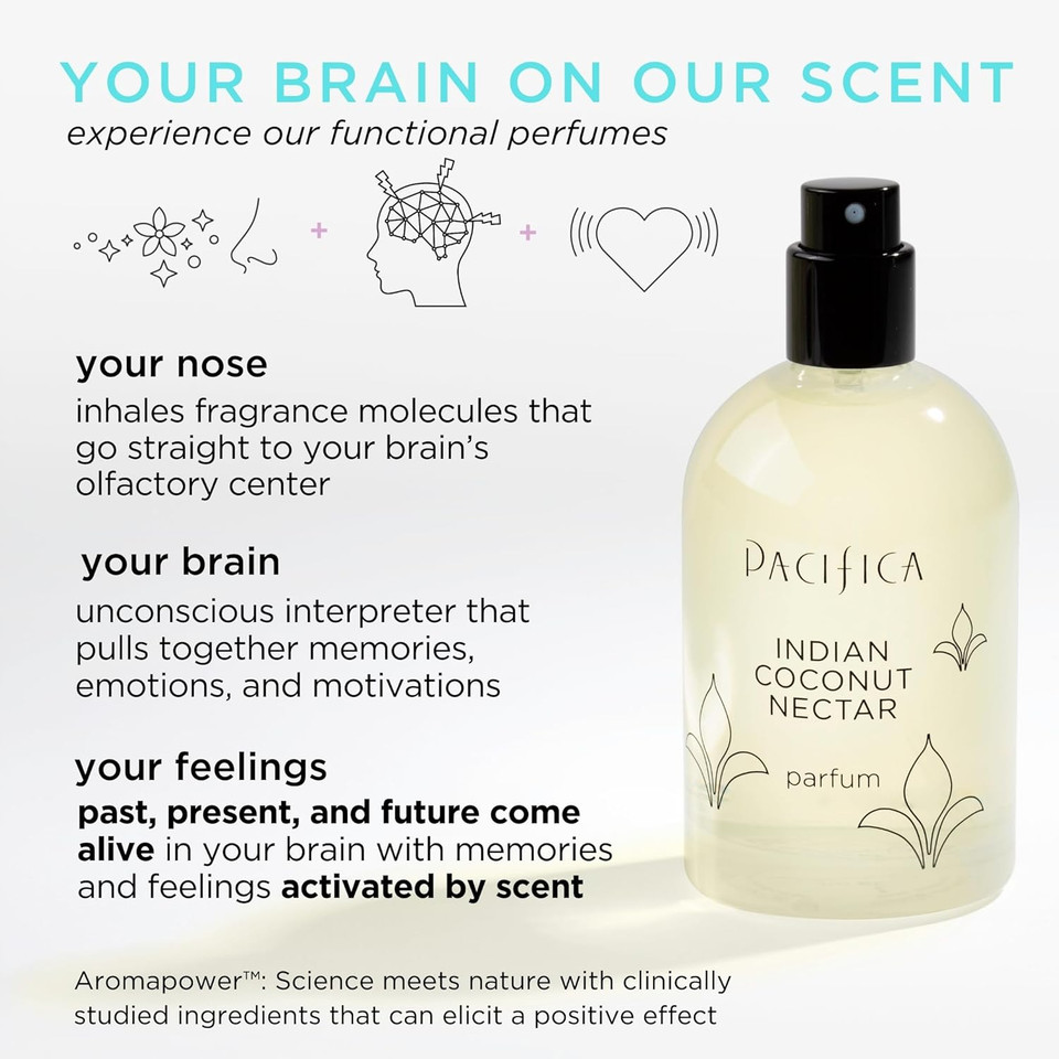 Pacifica Beauty Indian Coconut Nectar Spray Perfume, Fragrances, Calm, Tiare, Sugar, Vanilla, Almond, Amber, Perfume Spray, Parfum, Clean Perfume, Eau De Toilette, Vegan, 2 Fl Oz (1 Count)
