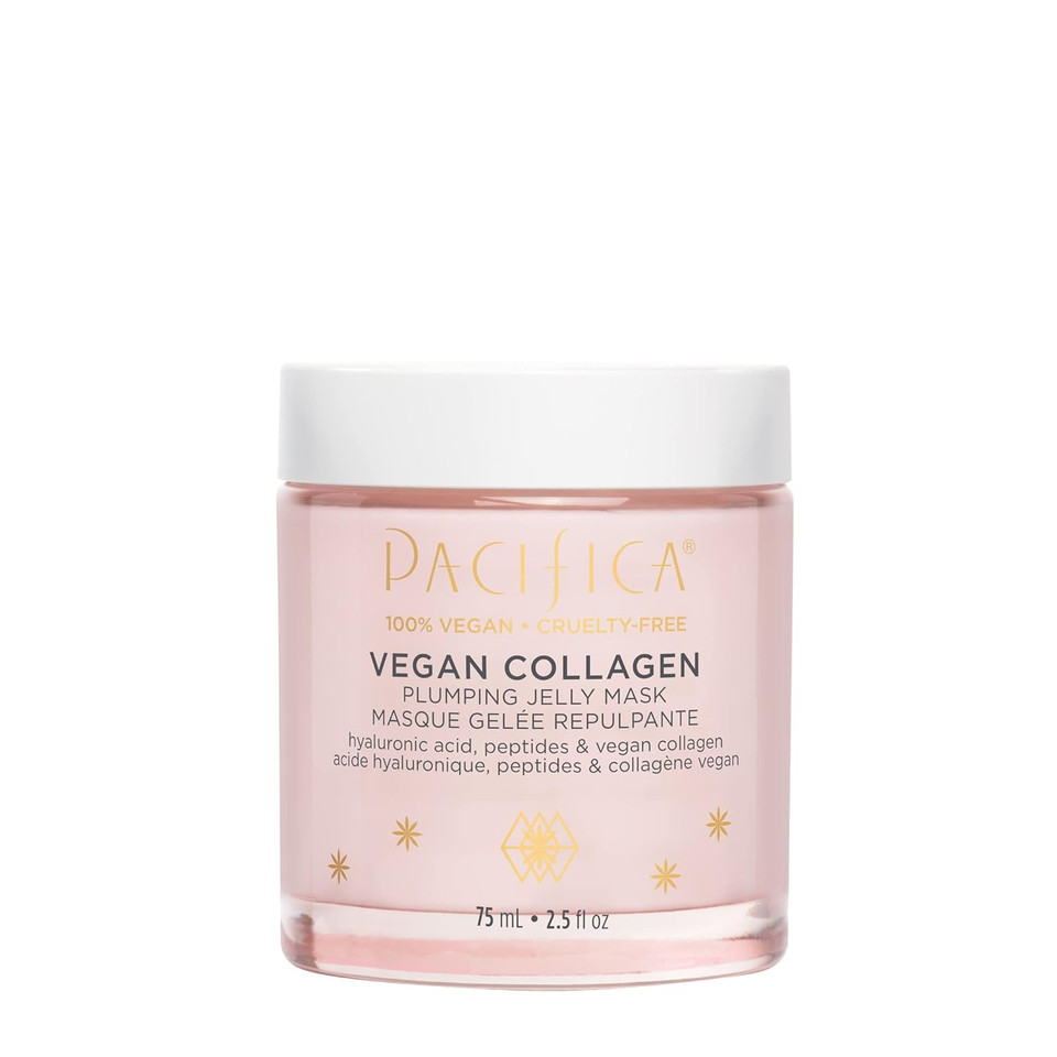 Pacifica Beauty Vegan Collagen Plumping Jelly Overnight Face Mask, Skincare, Peptide Moisturizer, Hyaluronic Acid, Squalane, Glass Skin, For All Skin Types, Vegan, 2.5 Fl Oz (1 Count)