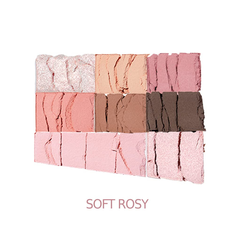 Espoir Real Eye Palette All New #2 Softy Rosy 0.26 Oz 7.5G | Multi-Use Long-Lasting Blendable 8 Colors Natural Glitter Soft Veil Matte Makeup Eyeshadow Palette For Various Makeup Looks | Korean Makeup2 Softy Rosy