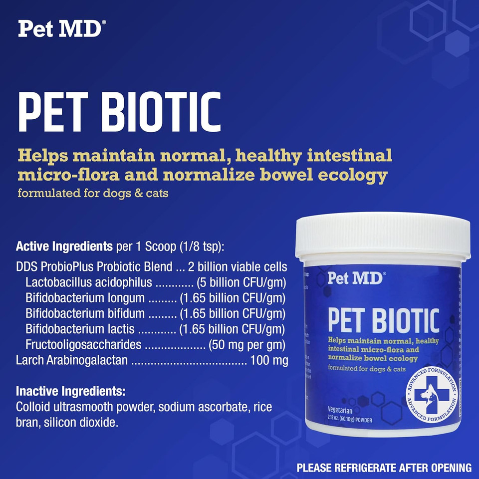 Pet Md Biotic Probiotic Powder & Wrap A Pill Peanut Butter Flavor Pill Paste