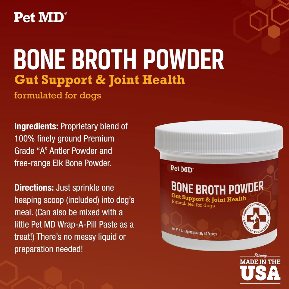 Pet Md Bone Broth Powder Supplement & Wrap A Pill Bacon Flavored Pill Paste