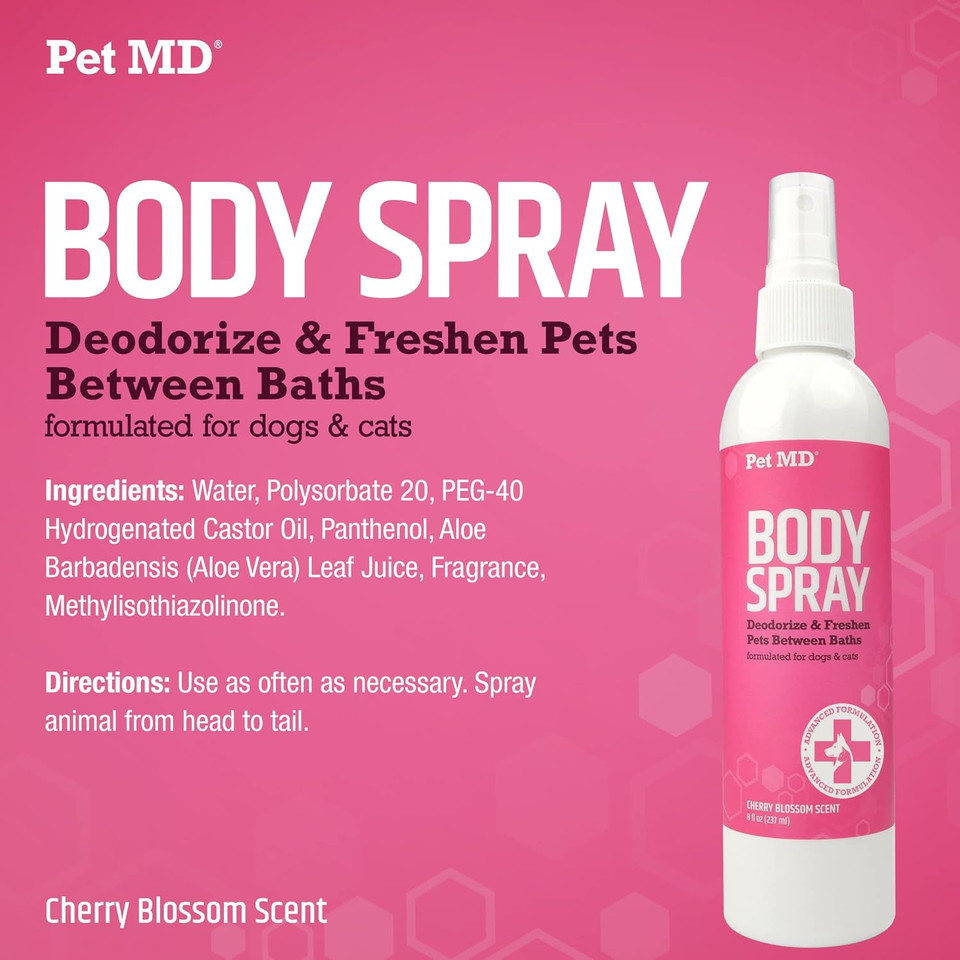 Pet Md Japanese Cherry Blossom Body Spray & Oatmeal + Aloe Shampoo