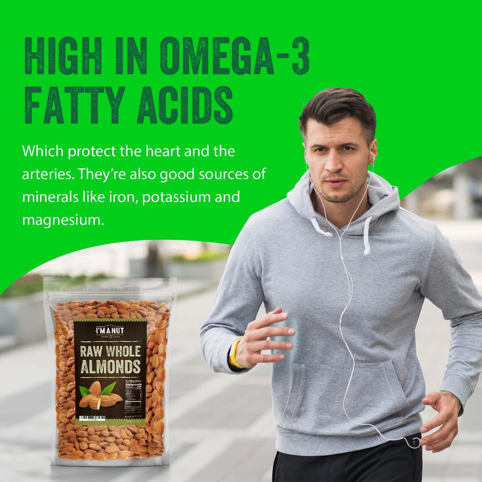 Raw Almond 64 Oz (4 Lbs) | Natural | Whole | Batch Tested Gluten & Peanut Free | No Ppo | Non-Gmo | No Herbicide | Healthy Protein Boost | Premium Quality | Try The Difference!!