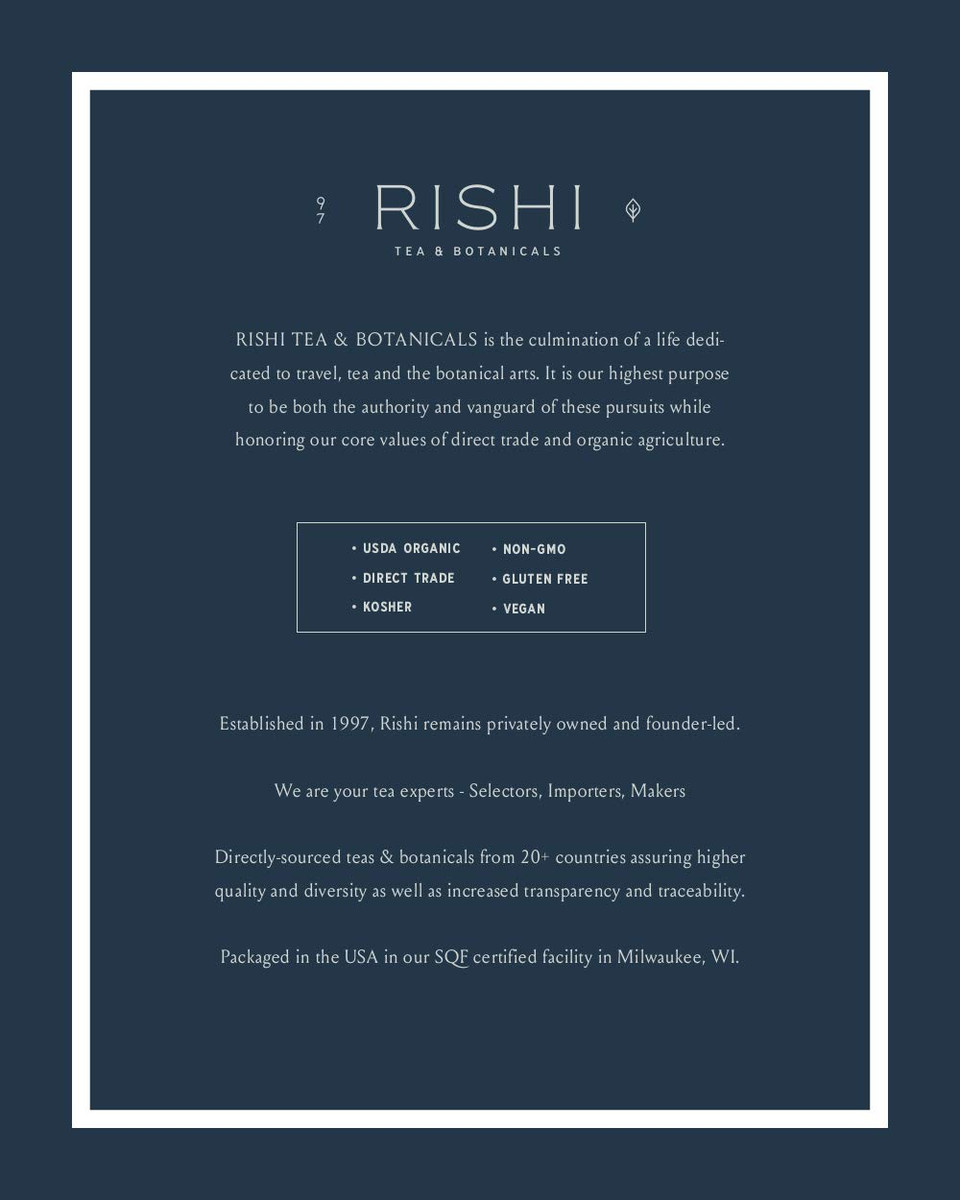 Rishi Tea Peppermint & Chamomile Medley Tea - Organic Sachet Tea Bags, Caffeine Free Tea Bundle - 50 Count (Pack Of 2)