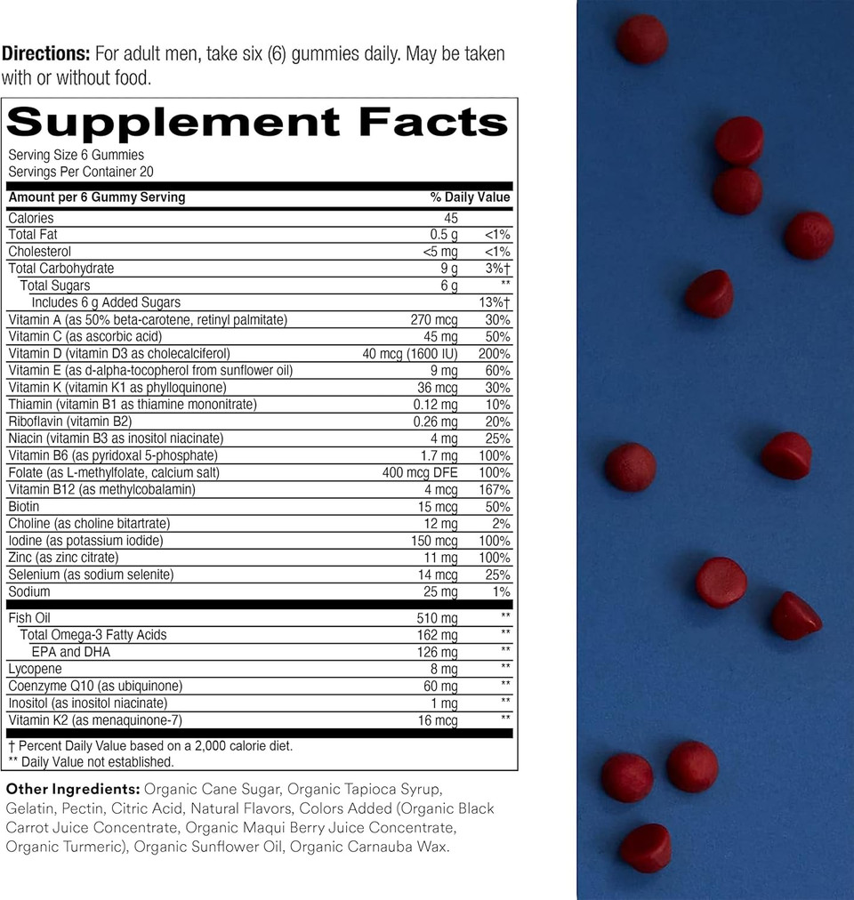 Smartypants Prenatal And Men'S Multivitamin Gummies Bundle: Omega 3 Fish Oil (Epa/Dha), Biotin, Methylfolate, Vitamin D3, C, Vitamin B12, B6, Vitamin A, K & Zinc For Immune Support (30 Day Supply)