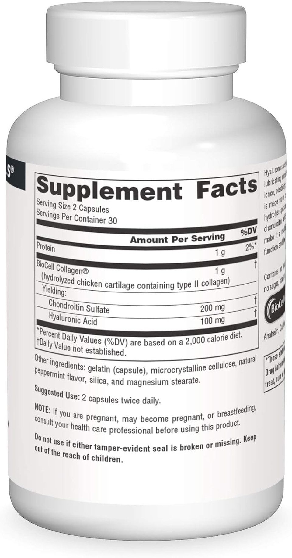 Source Naturals Hyaluronic Acid, Promotes Healthy Joints*, 50Mg - 60 Capsules