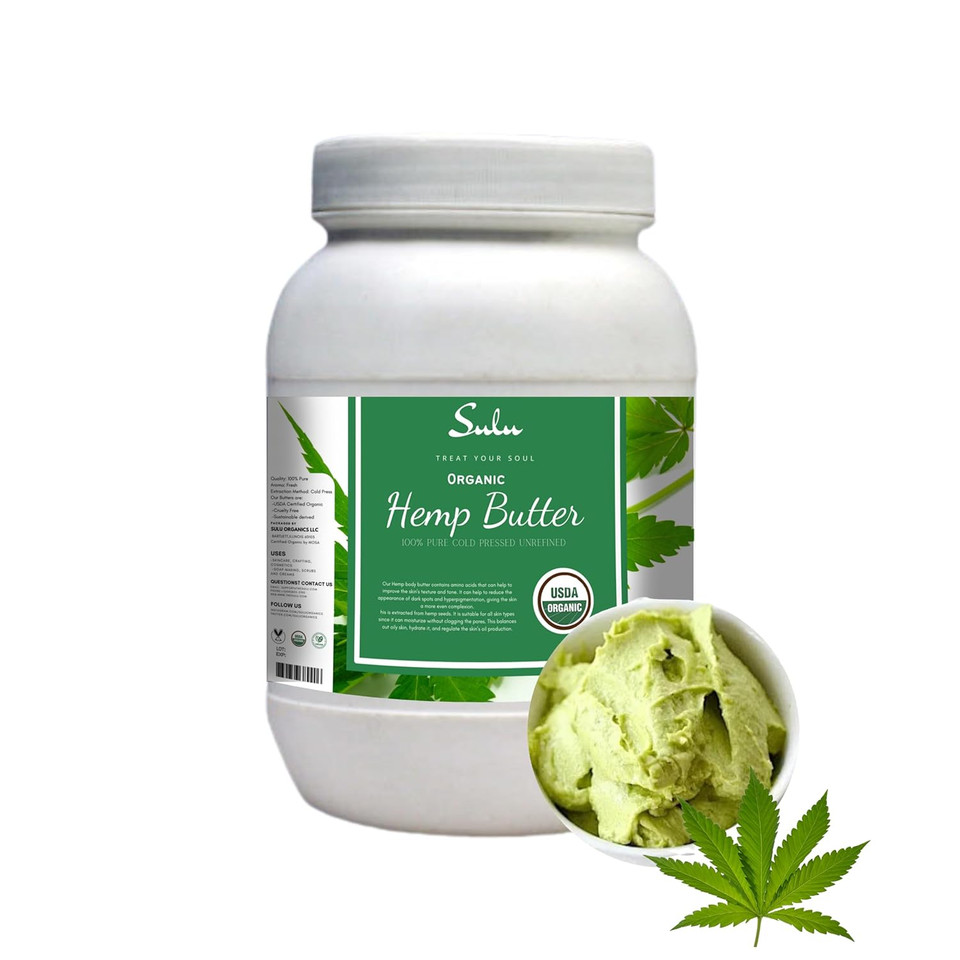 Sulu Organics Pure Usda Organic Unrefined Cold Pressed Hemp Seed Butter- 2Lbs