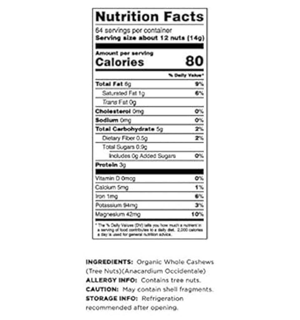 Terrasoul Superfoods Organic Raw Whole Cashews 6Lb Bundle (3-2Lb Resealable Packages)
