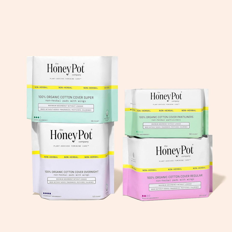 The Honey Pot Company - Menstrual Cup & Panty Liners For Women Bundle - Natural Feminine Hygiene Products - Hypoallergenic - Sanitary Pads For Women - Feminine Care - Fsa & Hsa Eligible - Size 1 Cup