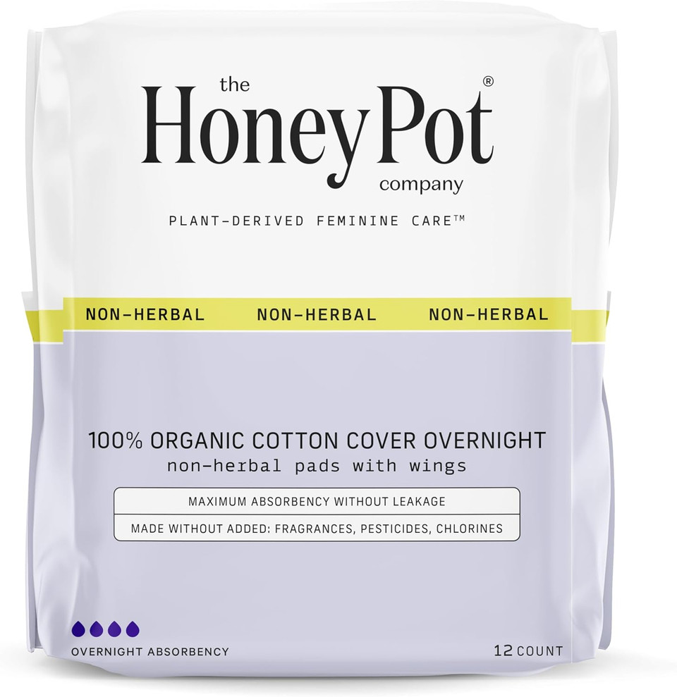 The Honey Pot Company - Pads For Women - Non-Herbal Essentials Bundle - Organic Cotton Cover & Ultra-Absorbent Pulp Core - Sanitary Pads For Women - Feminine Care - Fsa & Hsa Eligible