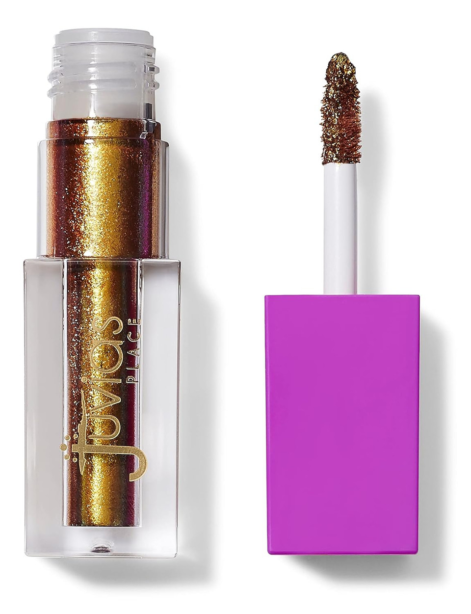 Juvia'S Place Culture Duochrome Liquid Eyeshadow - Liquid Eye Makeup For Glitter & Shine, Multi-Colored Glitter Liquid Eyeshadow, Sparkly Makeup For Eyes, Women'S Glitter Makeup Kit Addition (Ankara)Iridescent Gold Pink