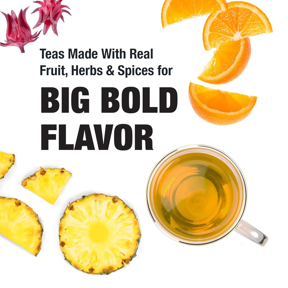 Tiesta Tea - Maui Mango | Mango Pineapple Herbal Tea | Premium Loose Leaf Tea Blend | Non-Caffeinated Fruit Tea | Make Hot Or Iced Tea & Brews Up To 200 Cups - 16Oz Resealable Bulk Pouch