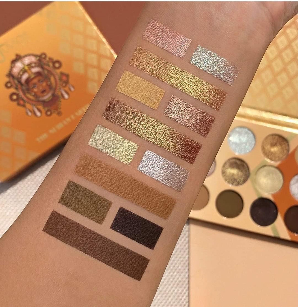 Juvia'S Place Orange, Browns, Tans, White Pressed Eyeshadow Palette - Professional Eye Makeup, Pigmented Eyeshadow Palette, Cosmetic Makeup Palette For Eye Color & Shine, Shades Of 12