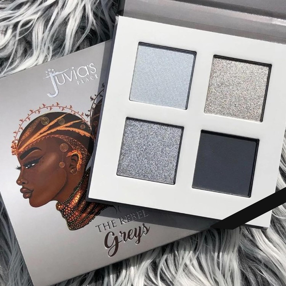 Juvia'S Place Rebel Quad Grey Eyeshadow Palette - Professional Eye Makeup, Pigmented Eyeshadow Palette, Makeup Palette For Eye Color & Shine, Pressed Eyeshadow Cosmetics, Shades Of 4The Rebel Greys