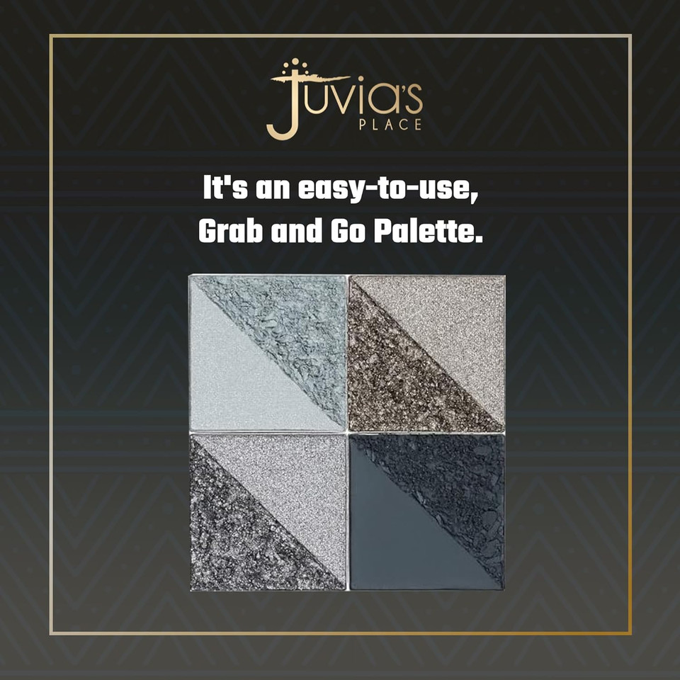 Juvia'S Place Rebel Quad Grey Eyeshadow Palette - Professional Eye Makeup, Pigmented Eyeshadow Palette, Makeup Palette For Eye Color & Shine, Pressed Eyeshadow Cosmetics, Shades Of 4The Rebel Greys
