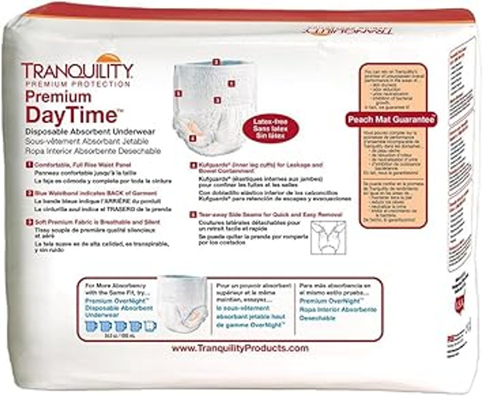 Tranquility Prem Daytime Disp Absorb Underwear Lrg 64Ct