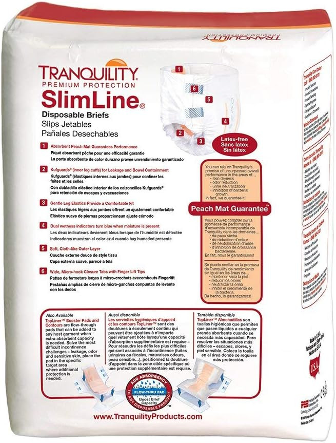 Tranquility Slimline Original Adult Disposable Brief - Jr - 120 Ct