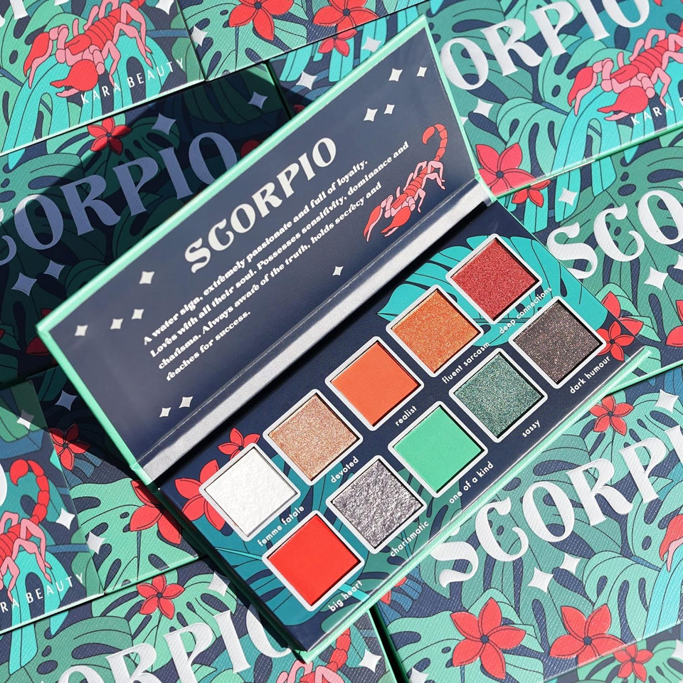 Kara Beauty Scorpio 10-Shade Multi-Finish Creative Beauty Palette - Vegan