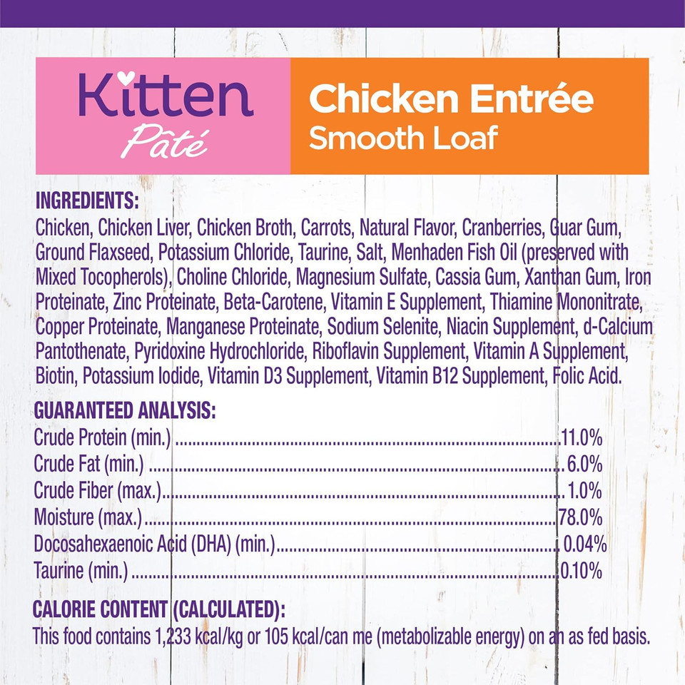 Wellness Complete Health Kitten Canned Wet Cat Food Bundle: Chicken Pate, 3 Ounces (Pack Of 24) + Whitefish & Tuna Pate, 3 Ounce Can (Pack Of 24)