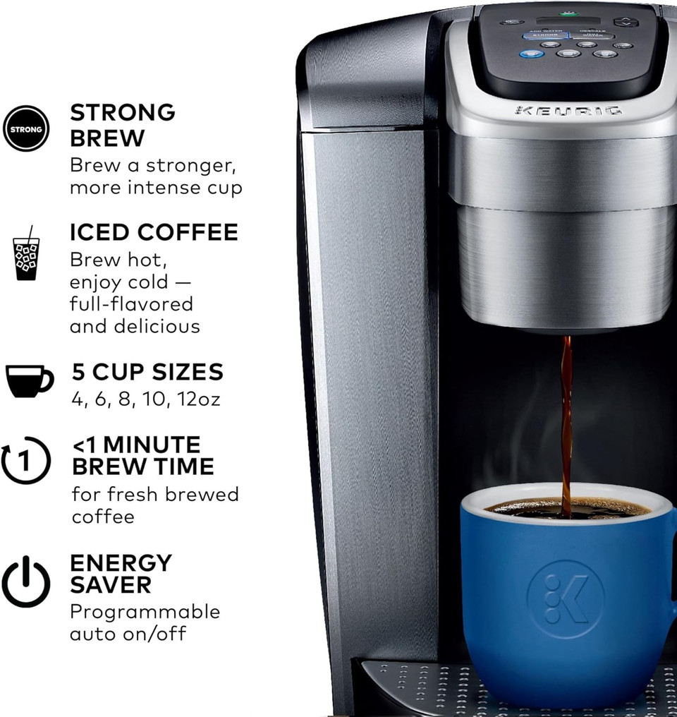 Keurig K-Elite Single-Serve K-Cup Pod Coffee Maker, Brushed Silver