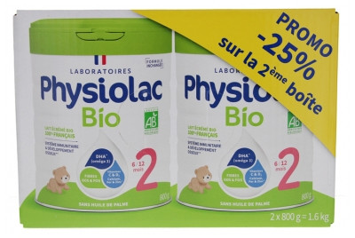Physiolac Bio 2 6 To 12 Months 2 X 800G