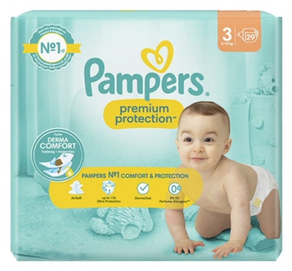Pampers Premium Protection 29 Diapers Size 3 (6-10 Kg)