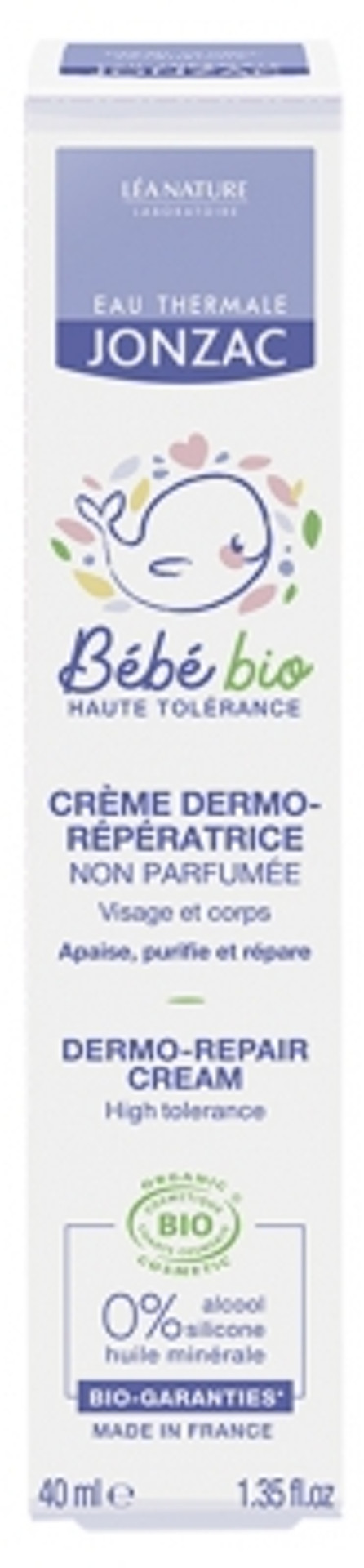 Eau De Jonzac Bã©Bã© Bio Dermo-Repair Cream Fragrance Free Organic 40Ml